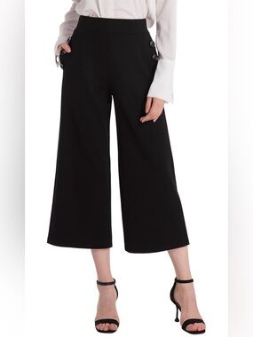 Ginasy Wide Leg Stretch Crop Pants XL